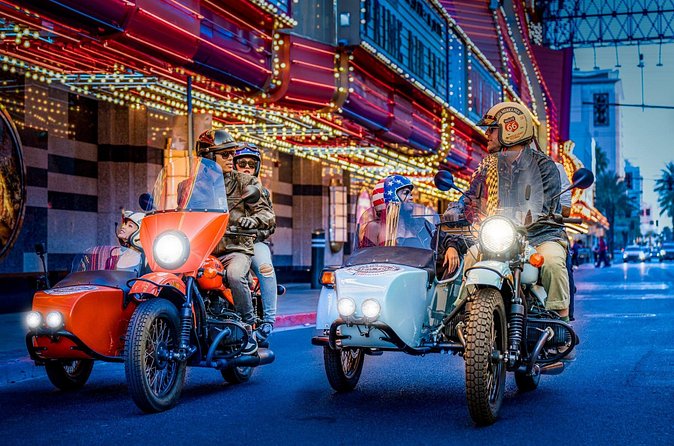 2-Hour Private Guided Sidecar Tour in Las Vegas - The ride setup: helmets, gloves, and the sidecar view
