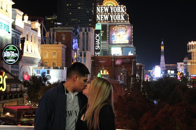 2-Hour Vegas Strip Walking Tour with Photos,Champagne & Vintage Vegas Goody Bags - The Champagne Toast: Fun, Simple, and 21+ for a Reason