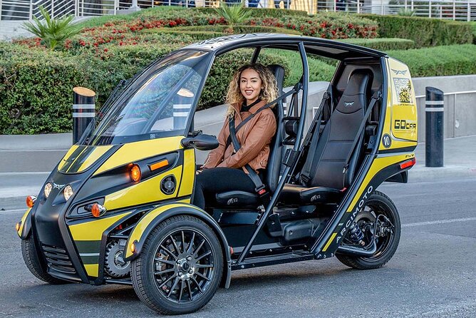 3-Hour Talking GoCar Tour in Las Vegas - The Strip as a driveable checklist: Bellagio fountains and High Roller photo moments
