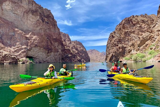 Emerald Cave Kayak Rental with Optional Vegas Shuttle - On the water: upstream into Black Canyon and the big-horn sheep moment