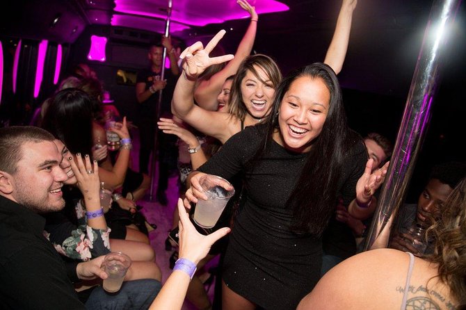 Epic Nightclub Crawl with Party Bus Ride & Free Drinks - The Route: Ghostbar, a Strip Party Bus Tour, and a Different Final Club Each Night