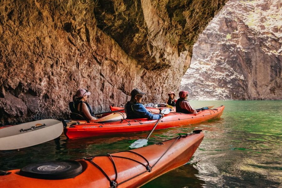 From Las Vegas: Black Canyon Half-Day Kayak Tour - Emerald Cave expectations: beautiful, but the green depends on the day