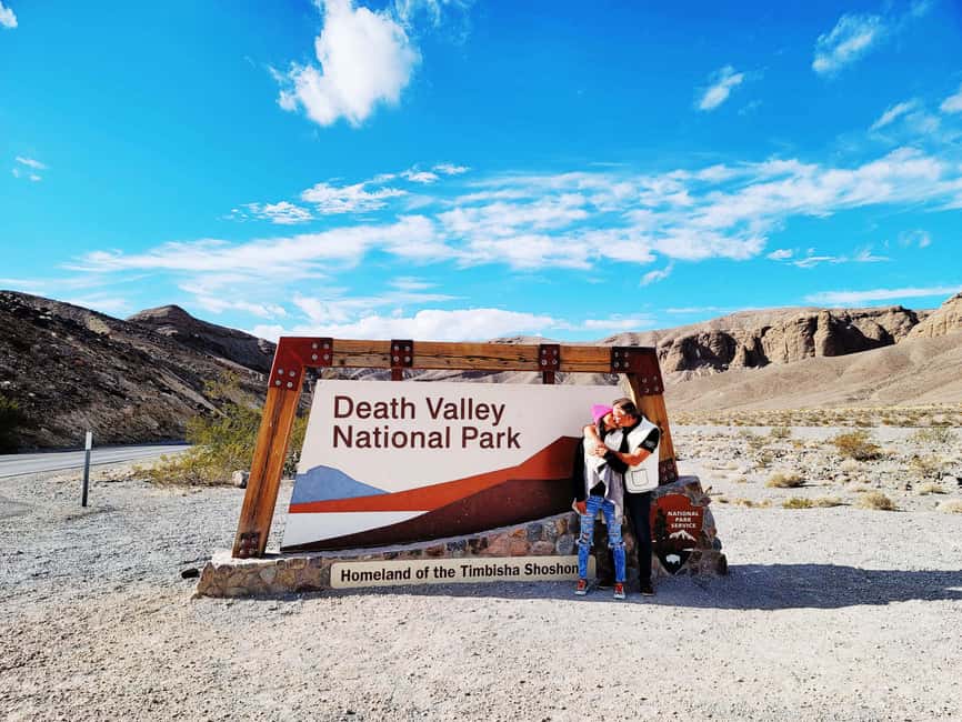 From Las Vegas: Death Valley Sunset and Starry Night Tour - The Entrance Sign Photo Stop and Why It Works