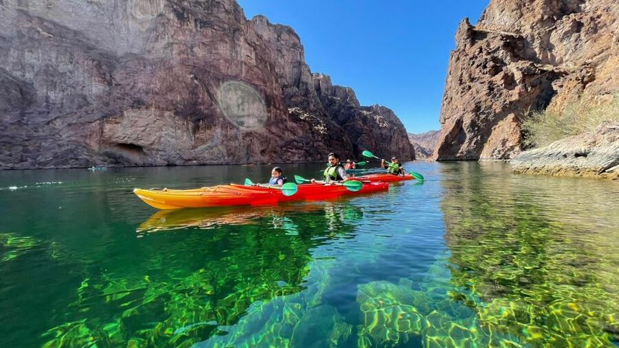 From Las Vegas: Emerald Cave Guided Kayak Tour with Shuttle - Paddling the Colorado in the Black Canyon: what the 8 km route feels like