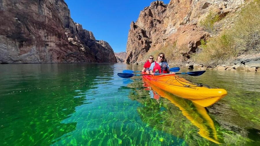 From Las Vegas: Emerald Cave Guided Kayak Tour with Shuttle - Stops, snacks, and the swim break: how to stay comfortable