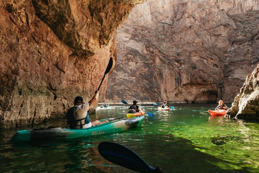 From Las Vegas: Emerald Cave Guided Kayaking Tour - Paddling the Colorado River for about 4 miles: where the day’s rhythm comes from