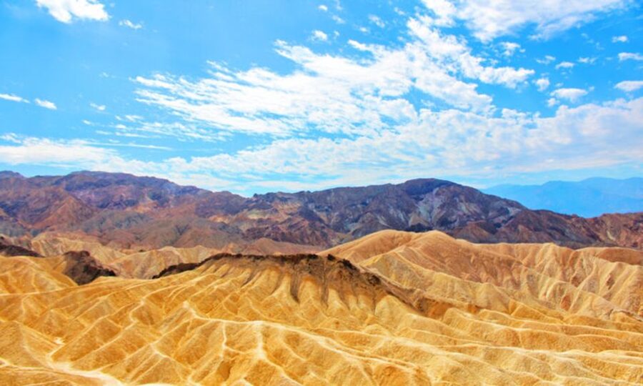 From Las Vegas: Full Day Death Valley Group Tour - Zabriskie Point: about 20 minutes in a Martian-style scene