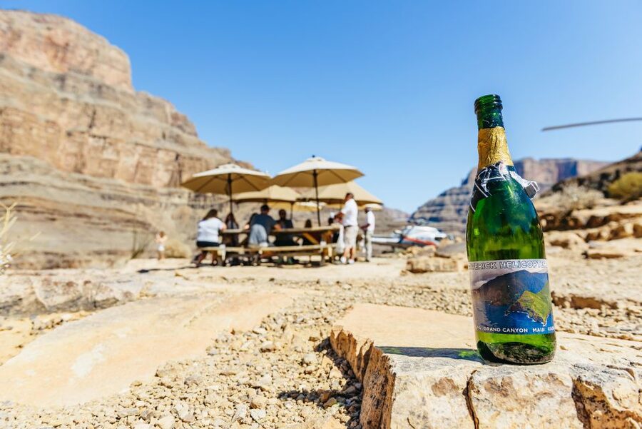 From Las Vegas: Grand Canyon Helicopter Tour with Champagne - Entering the world above Las Vegas, from Maverick Helicopters