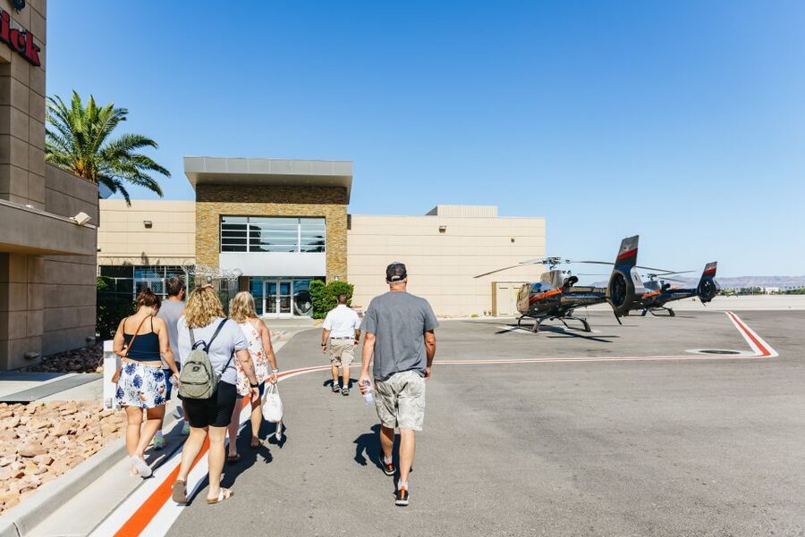 From Las Vegas: Grand Canyon Helicopter Tour with Champagne - Back over downtown Las Vegas and the Strip