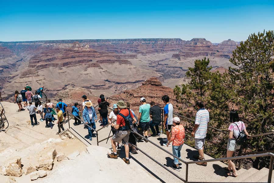 From Las Vegas: Grand Canyon South Rim Day Trip - Bright Angel Visitor Center and the 2.5-Mile Ridge-Walk Option