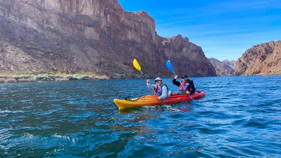 From Las Vegas: Kayak Rental with Shuttle to Emerald Cave - Colorado River kayaking: what you get with the rental and how hard it feels