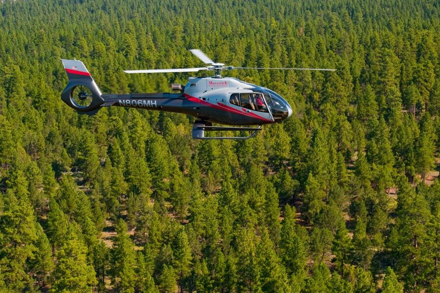 Grand Canyon Dancer Helicopter 25-minute Tour from South Rim - Kaibab National Forest: the warm-up before the Canyon