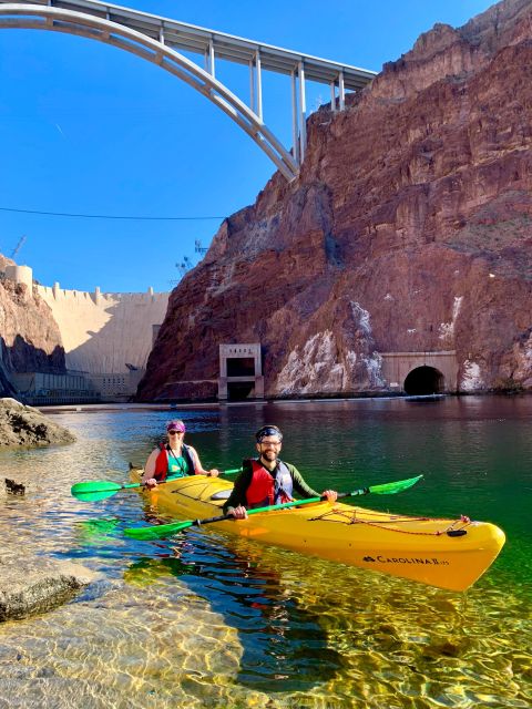 Hoover Dam Kayak Tour & Hike - shuttle from Las Vegas - Hot Springs, Sauna Cave, and Waterfalls Along the Way