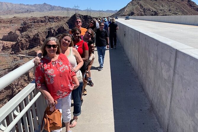 Hoover Dam with Walk On Top Tour and Seven Magic Mountains Stop - The Mercedes 14-passenger van and pickup reality