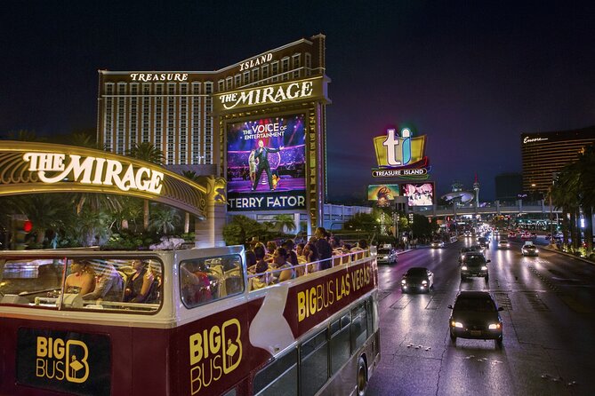 Las Vegas After Dark: Adult-only Night Tour with Free Drink - The open-top double decker: photos, breeze, and planning
