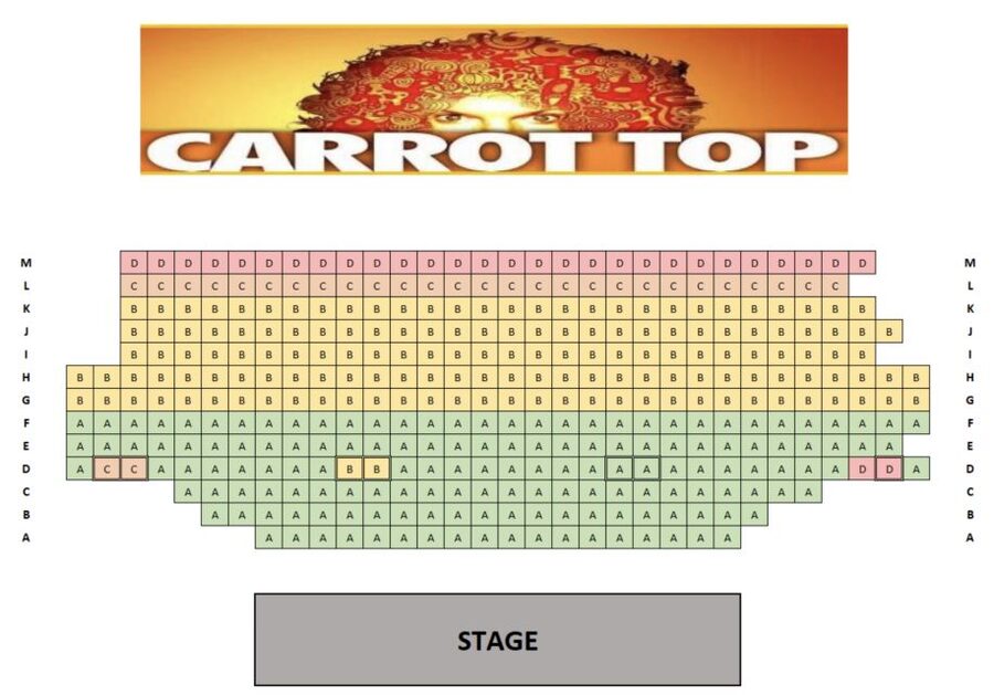 Las Vegas: Carrot Top at Luxor Hotel & Casino - Getting to Luxor Hotel & Casino and finding your seats