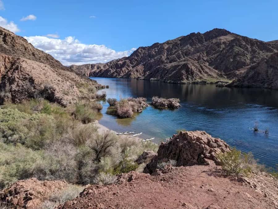 Las Vegas: Emerald Cave Kayak Tour with Photos - River Gaugers Beach: the break, the snacks, and the swim option