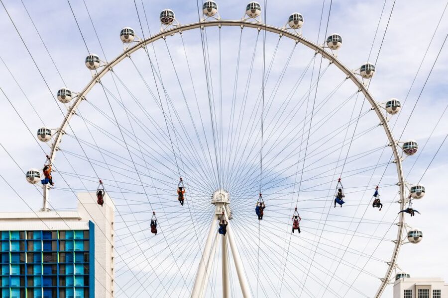 Las Vegas: FLY LINQ Zipline Ticket - What you’re really doing: ziplining over the LINQ Promenade