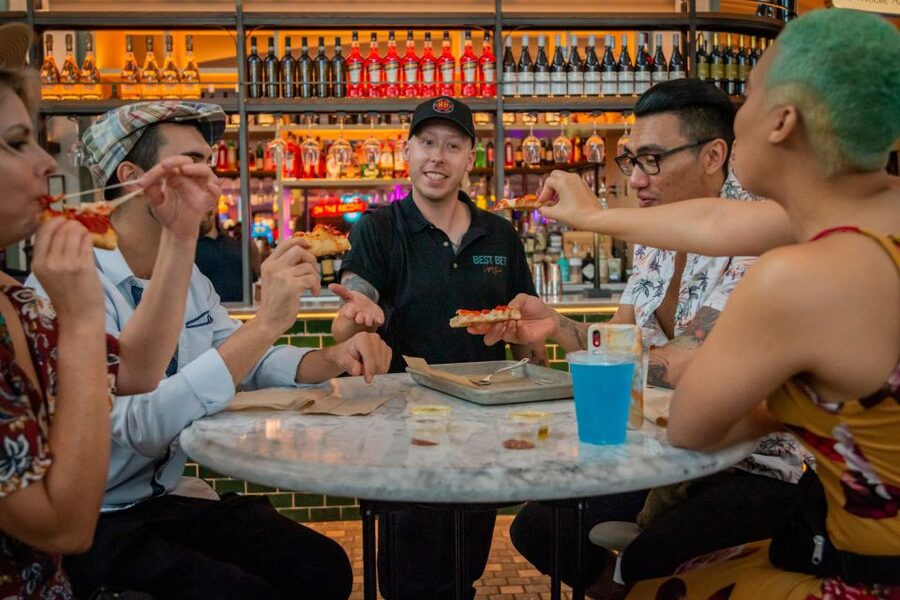 Las Vegas: Foodie Walking Tour on The Strip with Tastings - The Cosmopolitan: Chandelier Bar, then Korean spit-roasted meat or a Michelin-led vegetarian pick
