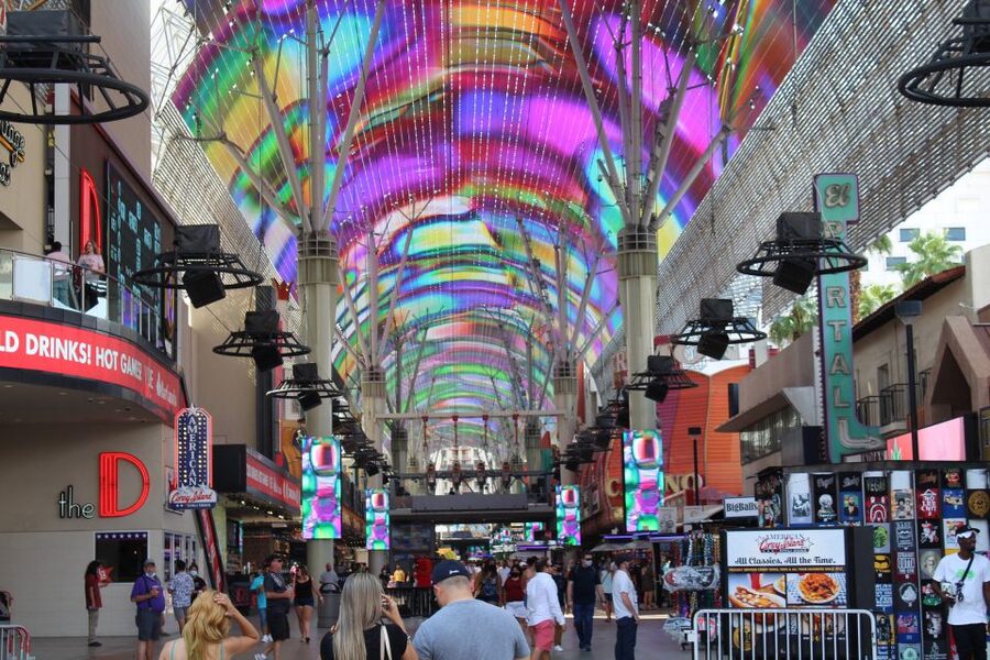 Las Vegas: Fremont Street Experience & Downtown Walking Tour - Historic casino stops: shark aquarium, golden nugget, and classic neon icons