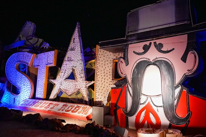 Las Vegas Night Flight by Helicopter with Neon Museum Admission - Neon Museum highlights: the guided boneyard tour and the Brilliant! show