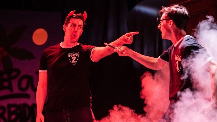Las Vegas: Potted Potter - The Unauthorized Harry Experience - What the laughs are built on: songs, costumes, and Hogwarts vibes