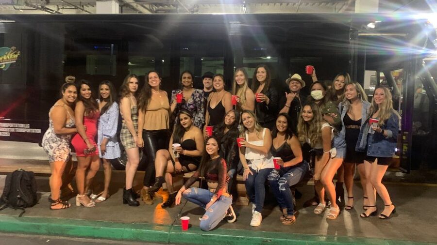 Las Vegas: Private Party Bus Tour Of Vegas Strip w Champagne - Pickup on the Strip and Downtown Hotel Drop-Off