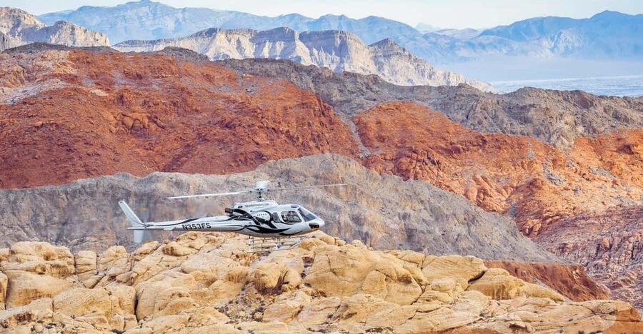 Las Vegas: Red Rock Canyon and Vegas Strip Helicopter Tour - Rainbow Mountain and Calico Hills: The Color Looks Different From Above