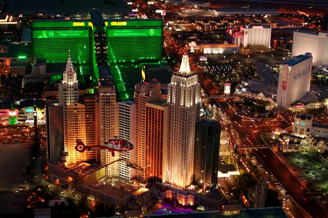 Las Vegas Strip Highlights by Helicopter at Night - Photo reality check: what you can capture (and why seat choice matters)