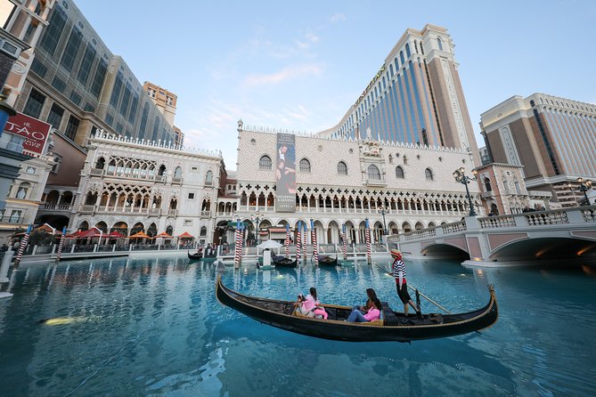 Las Vegas Super Saver: Madame Tussauds with Gondola Boat Ride - Grand Canal Shoppes and a quick Strip view: how to pair it without wasting time