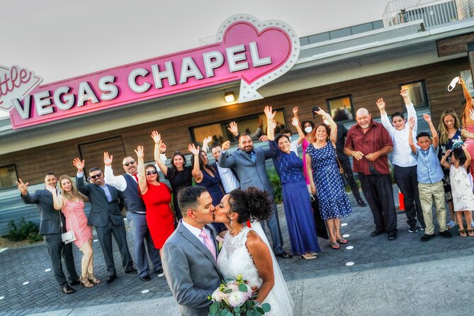 Las Vegas Wedding at The Little Vegas Chapel - Bouquet, Boutonniere, and the Vegas Comfort Level