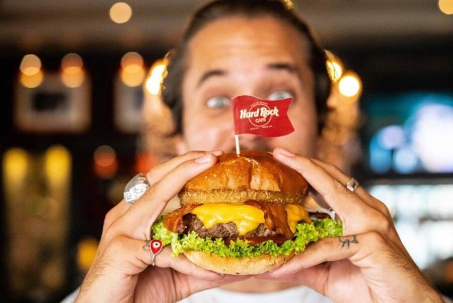 Meal at Hard Rock Las Vegas on the Las Vegas Strip - The burger, salads, and dessert choices that matter