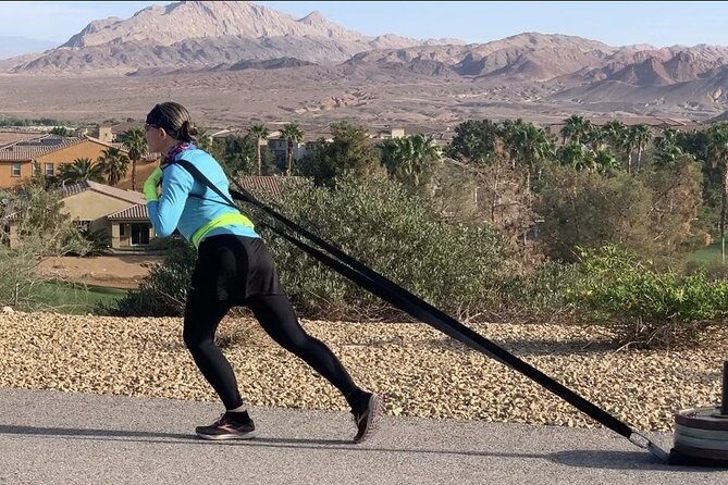 Outdoor Obstacle Course with Scenic Vegas Skyline in Henderson - High-Intensity Rounds: 50-Foot Ropes and Tire Flips