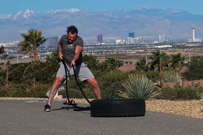 Outdoor Obstacle Course with Scenic Vegas Skyline in Henderson - Coaching Style: Debra Stefan’s Motivation Plus Real Adjustments