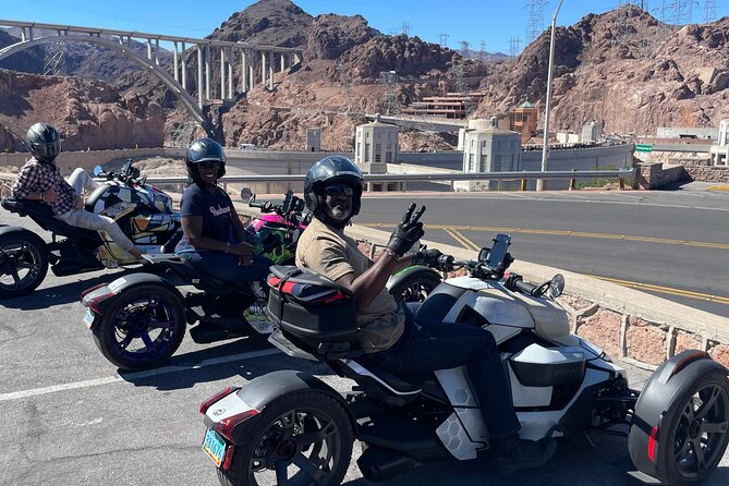 Private Guided Hoover Dam/Lake Mead Half Day Tour On A Trike - Trike setup at Limitless Motoring: the gear that makes this work
