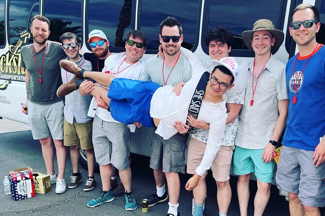 Private Party Bus Tour of the Las Vegas Strip Champagne Toast - What you get on board: champagne toast, ice, music, and BYOB-friendly setup