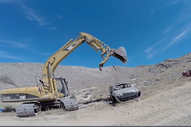 Smash and Grab at Adrenaline Mountain - Climbing Into the Big Cat Excavator: 42-Inch Jaws of Controlled Chaos