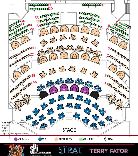 Terry Fator: One Man, a Hundred Voices, a Thousand Laughs! - Comfort and logistics: bring what you need for a show-only night