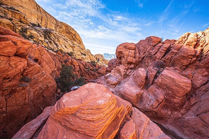 The “As Seen on TV” Panoramic Red Rock Canyon Scenic Loop Tour - Getting on board: pickup timing and the orange van details
