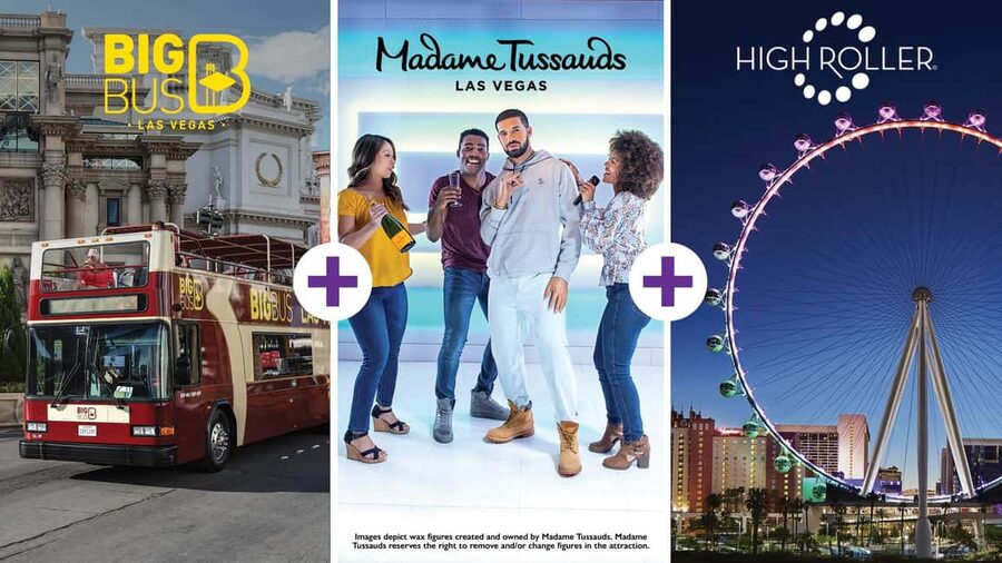 Vegas: Madame Tussauds, High Roller, & Hop-on Hop-off Tour - High Roller on the LINQ Promenade: a 550-foot view you can plan around