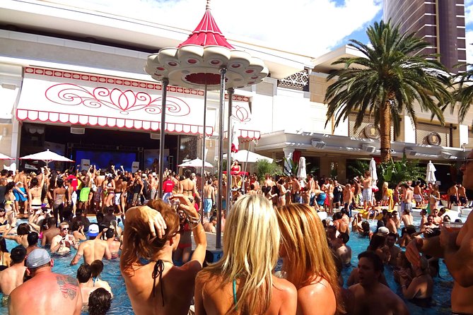 Vegas Pool Party Crawl by Party Bus w/ EZ Entry & Free Drinks - Group Size and Social Vibes: Small Enough to Matter